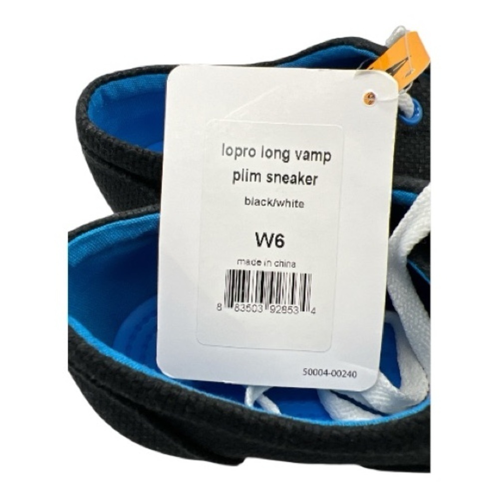 CROCS Women's Black Sneakers with Vibrant Blue Interior - Picture 5 of 7